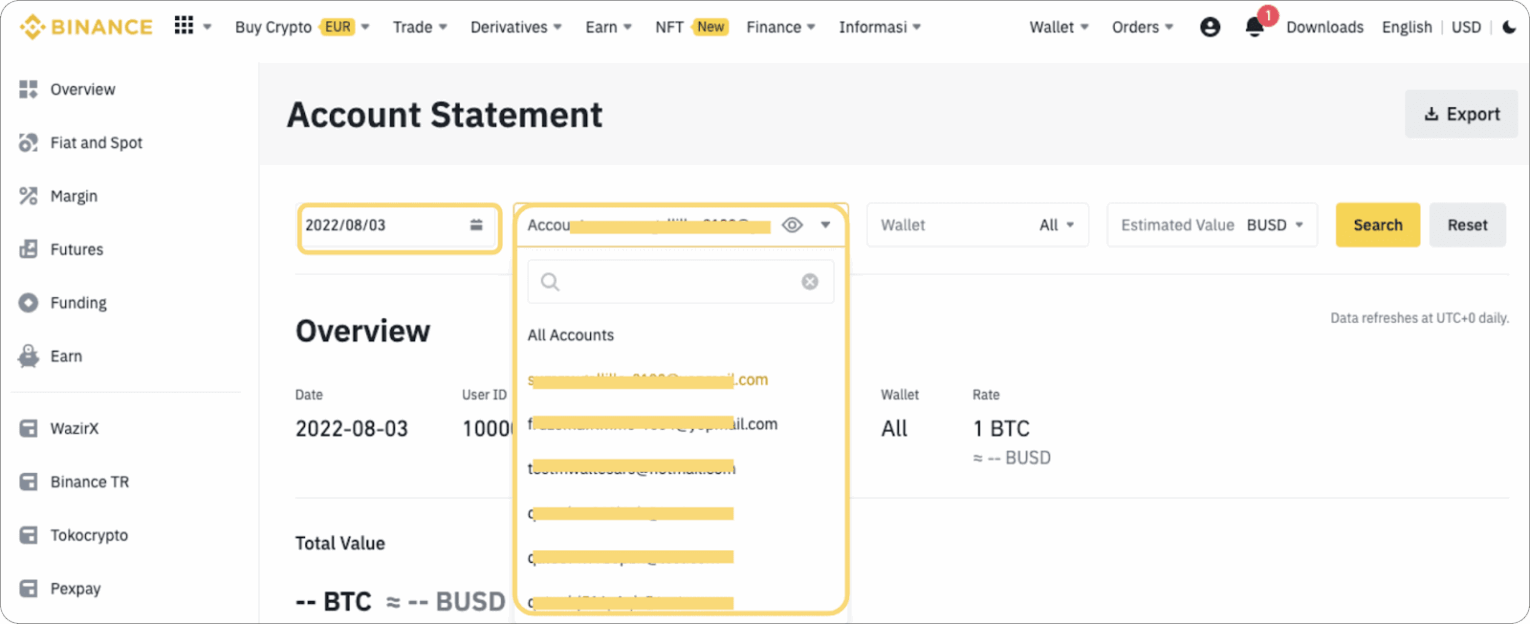 How to Generate and Export Your Binance Account Statement - Unrealfi ...